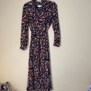 Elle floral midi dress